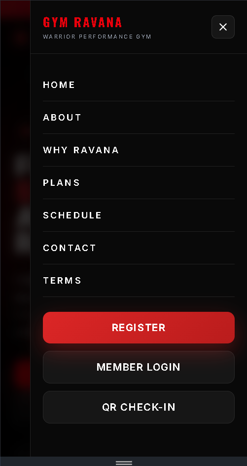 Gym Ravana mobile experience preview