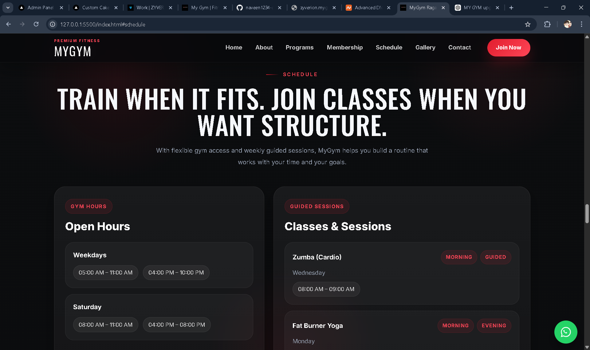 MYGYM pricing preview
